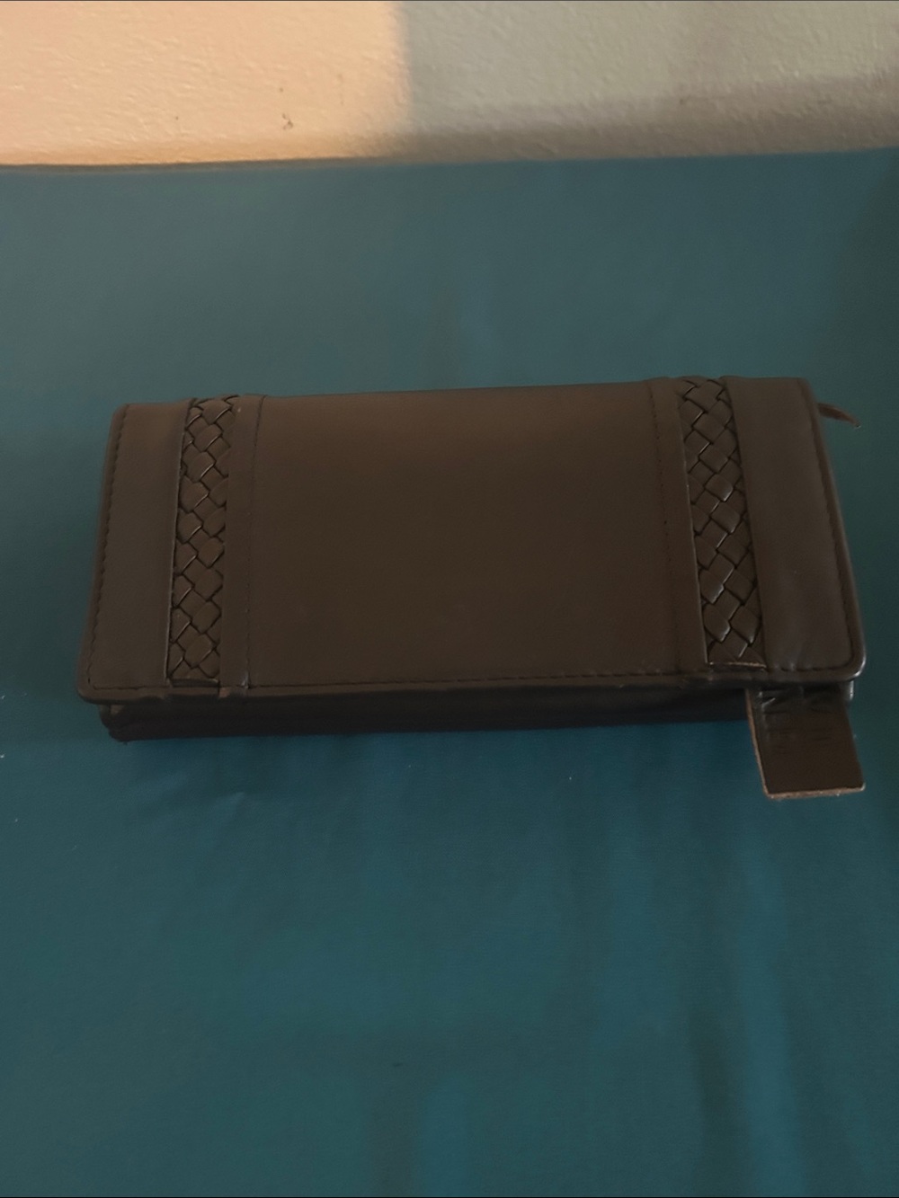 Source Unknown Black Woven Accent Women's Wallet